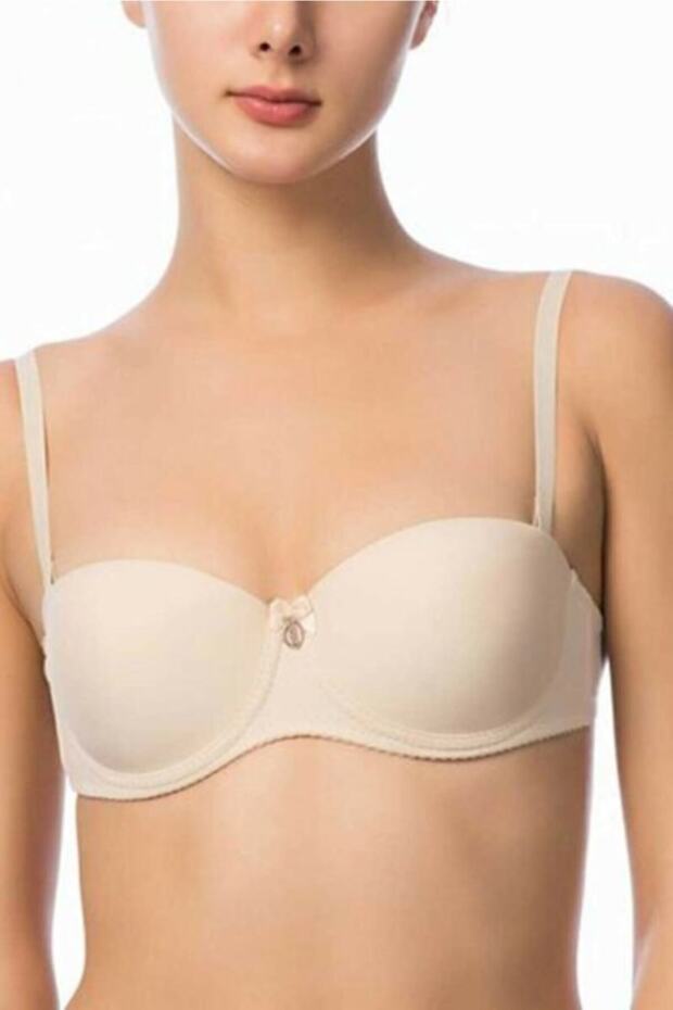Nude Transparent Supported Women's Bra 3586