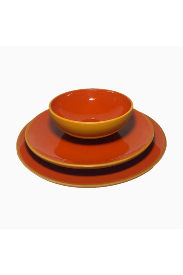Toprak Yemek Takımı Çorba Kaseli Yemek Tabağı - 1