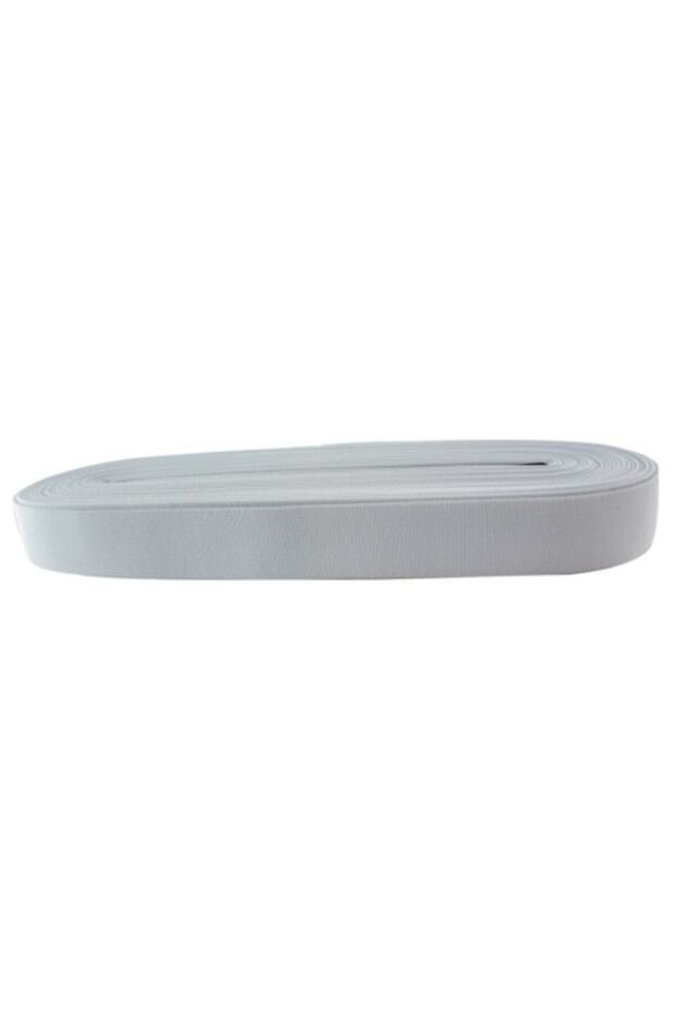 White Color 2 cm Wide Woven Rubber 5 Meters – Decorative Ribbon