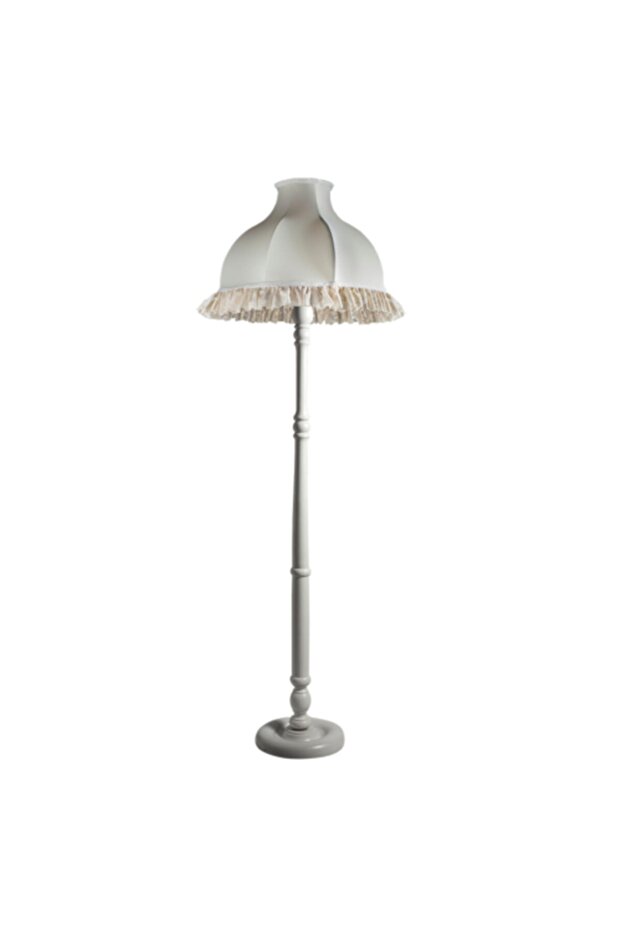 Torna Bacak Tripod Lambader Abajur Avize Aydınlatma Ahşap Beyaz Ağaç Dekor Lamba Aplik Masif Doğal - 1