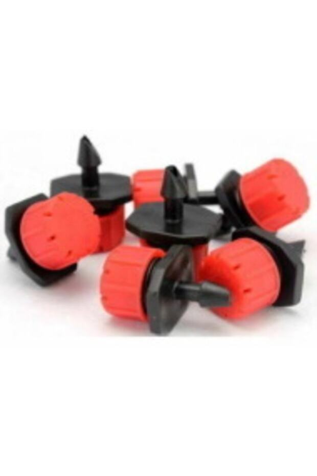 Drip Irrigation Red Dripper Adjustable Flow Nozzle (100 Pieces)