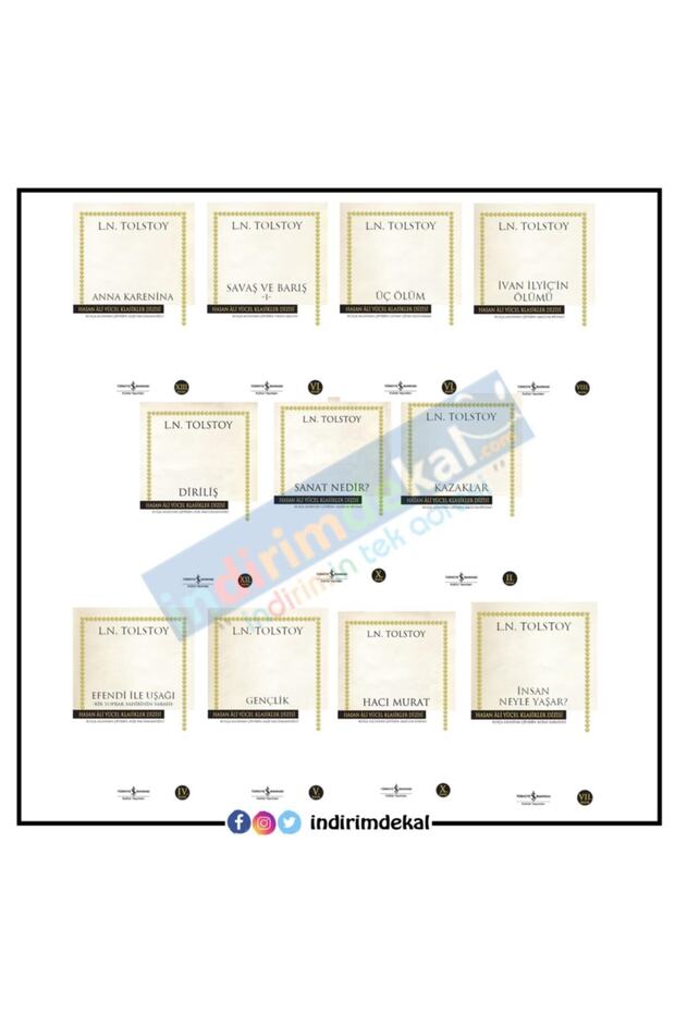Lev Nikolayeviç Tolstoy Set (11 Books)