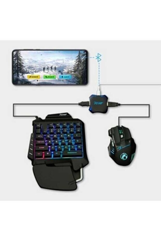 Klavye Mouse Bluetooth Gamepad Oyuncu Seti Jchf-68 - 2