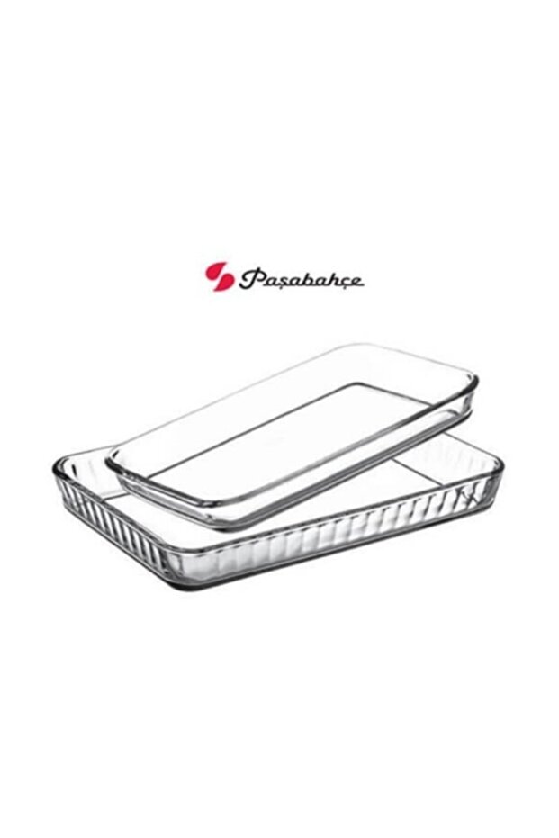 159075 2-Piece Pyrex Rectangular Tray - 1