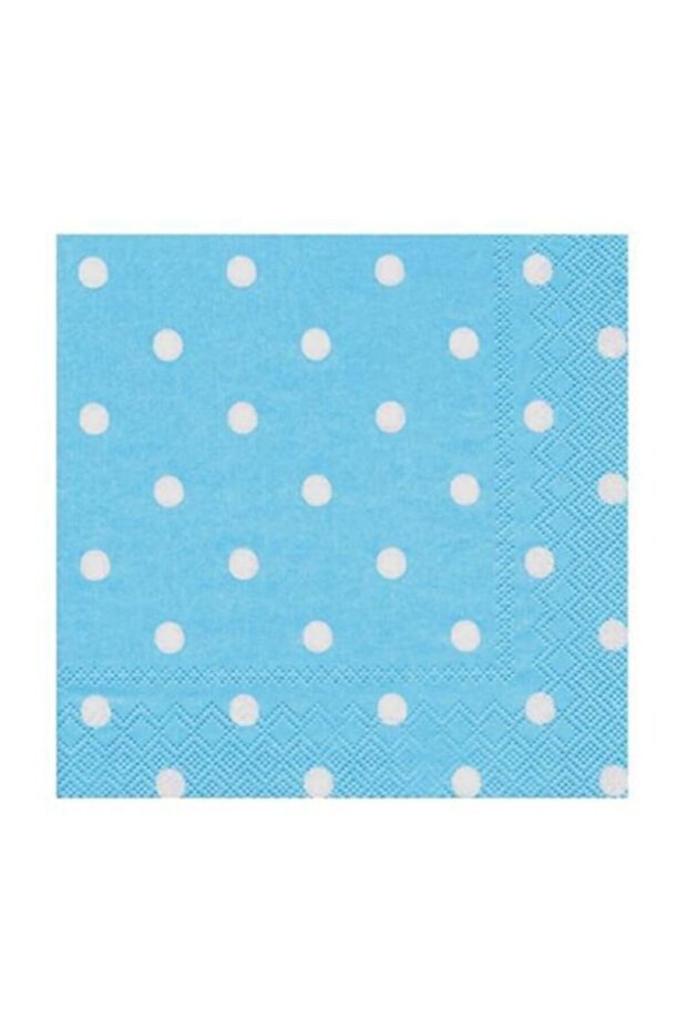 Blue Polka Dot Napkin 33x33 Cm 20 Pieces