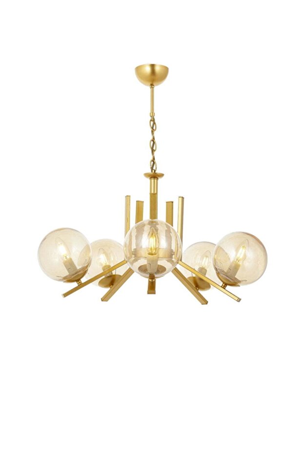 Larin Avize Bal Luster 5li Gold Avize - 1