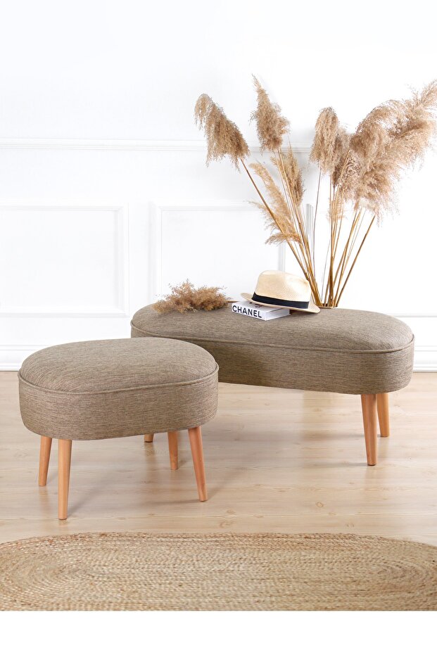 Lednok Bench Puf - Kahve - 3