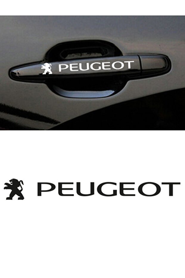 White Color Peugeot Door Handle Wheel Auto Sticker, Car Sticker