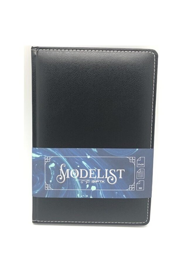 دفتر ملاحظات ذو غطاء صلب مخيط بخيوط سوداء من Modelist