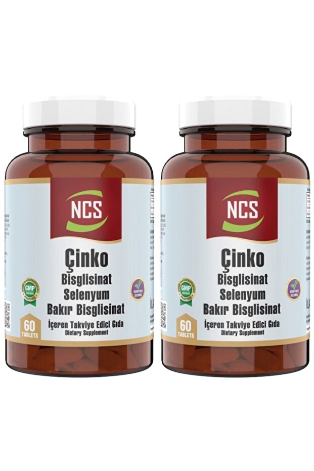 Zinc Bisglycinate & Copper Selenium Zinc 2 X 60 Tablets