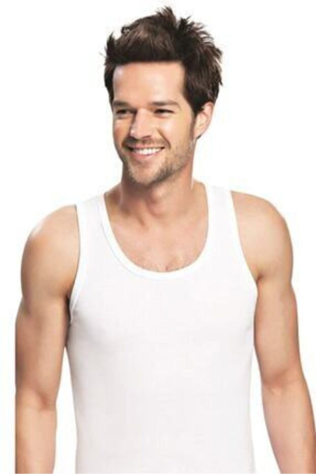 Men's White Undershirt - 1