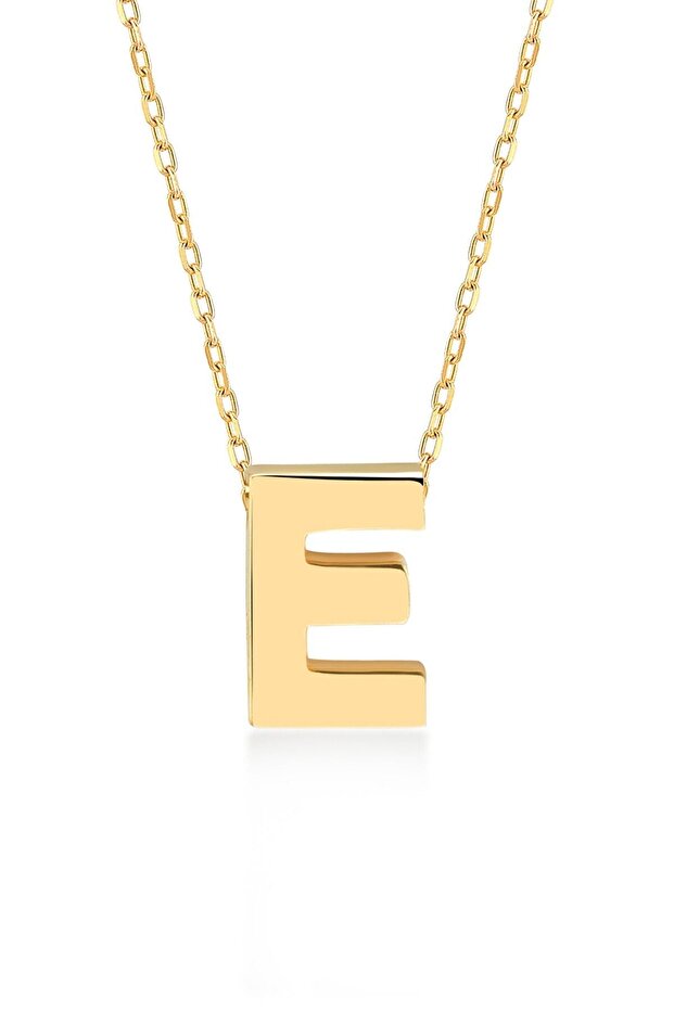 Altın E Harfli Kolye - 1