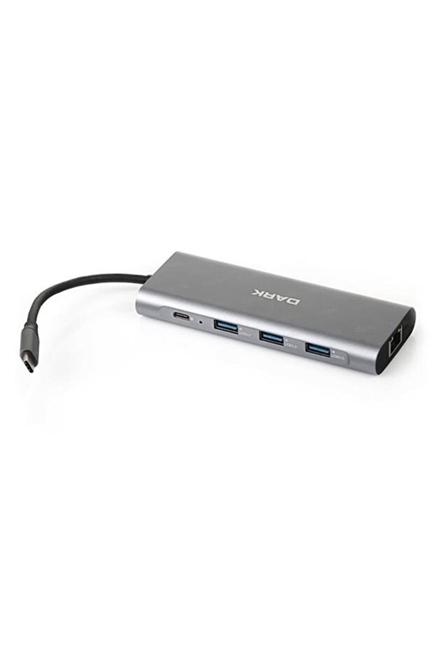 Usb 3.1 Type C 9 In 1 Ethernet - Hdmı - Tf Sd Kart Okuyucu - Usb 3.0 - Kulaklık Çevirici Hub - 1