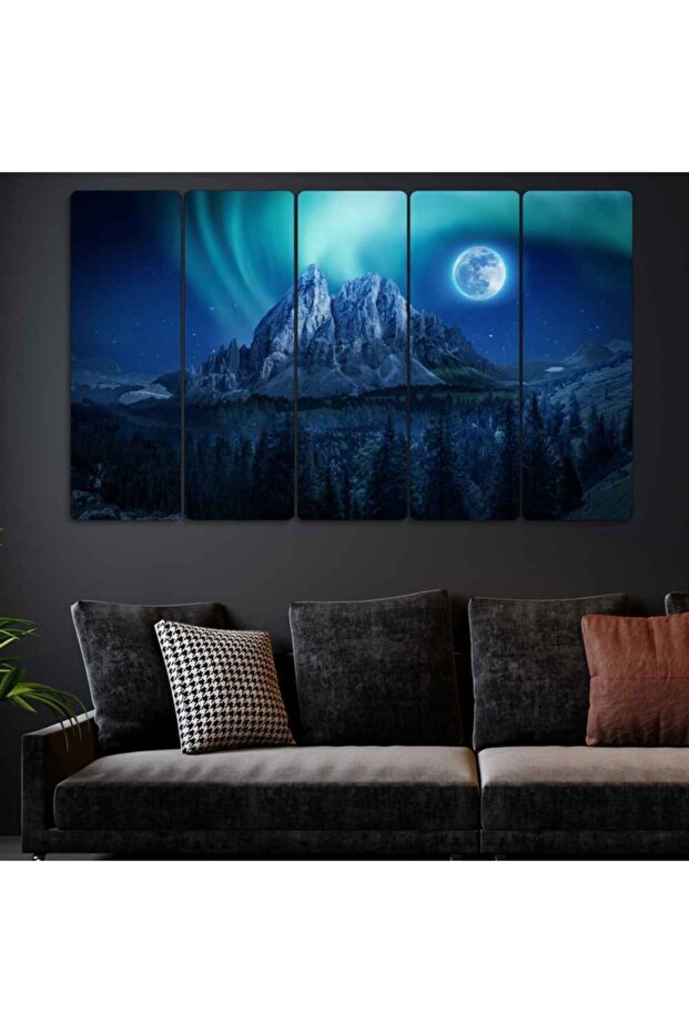 Kuzey Işıkları - 5 Parçalı Tablo - 1