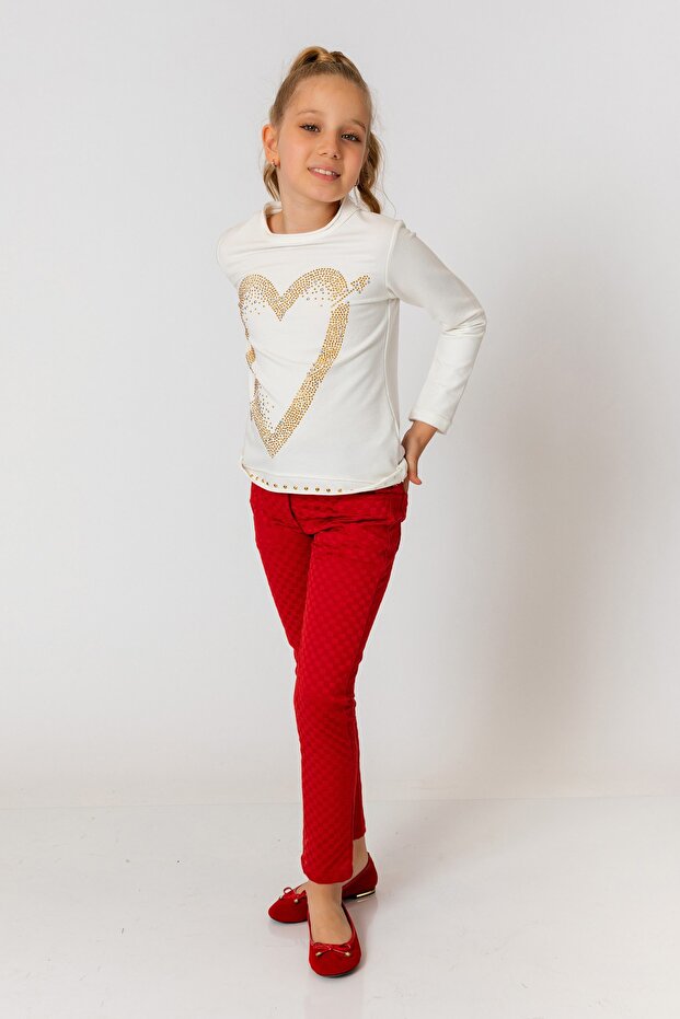 Crvene pantalone za devojčice - 4