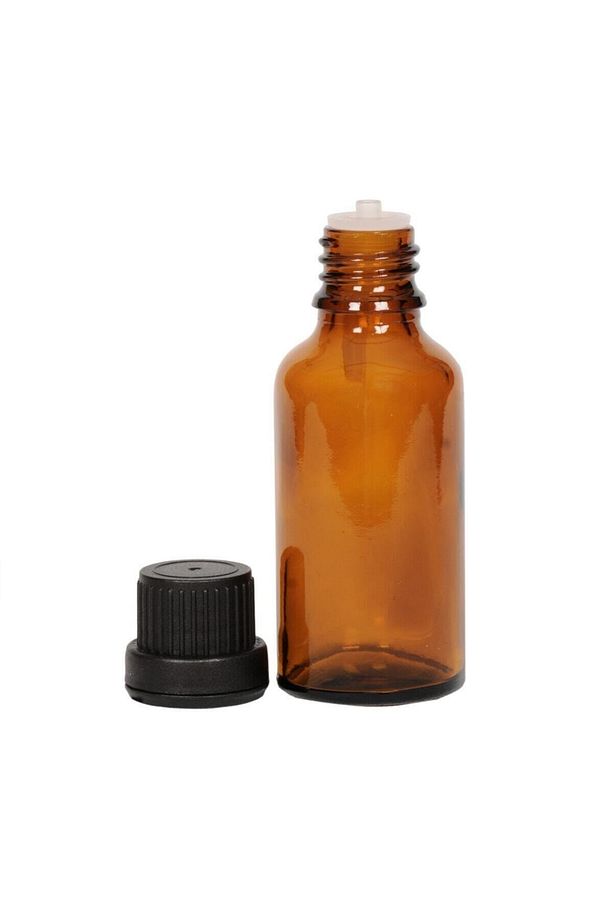 20ml - Damlalıklı Amber Cam Şişe - 10 Adet - 3