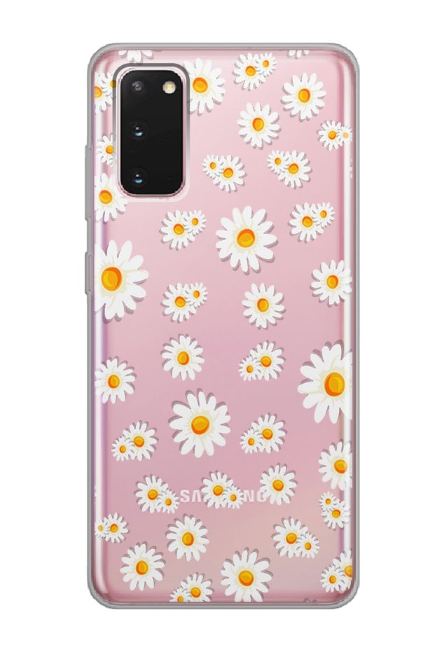Samsung Galaxy S20 Fe Full Daisy Design Super Transparent Phone Case