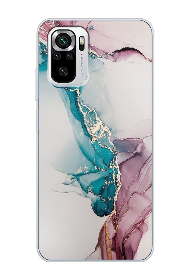 Xiaomi Redmi Note 10S Smoke Marble Design Super Transparent Phone Case