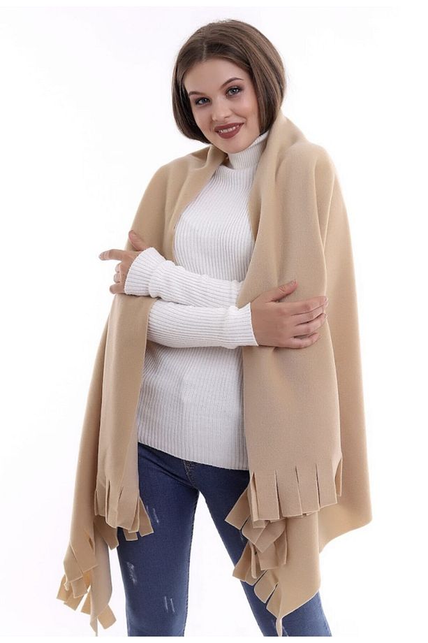 Polar Kışlık Bej Atkı Şal - 5