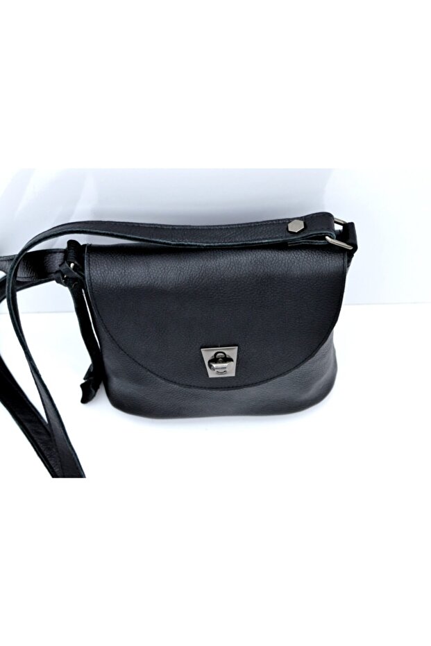 حقيبة كتف داري بحزام أسود - 4