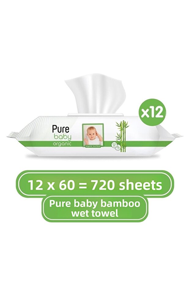 Organic Bamboo Extract Wet Towel 12×60 (720 Sheets)