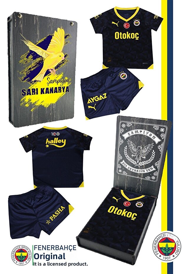 Licensed 23-24 Icalism Üneyeci Children's Jersey Set Is in a Wooden Box