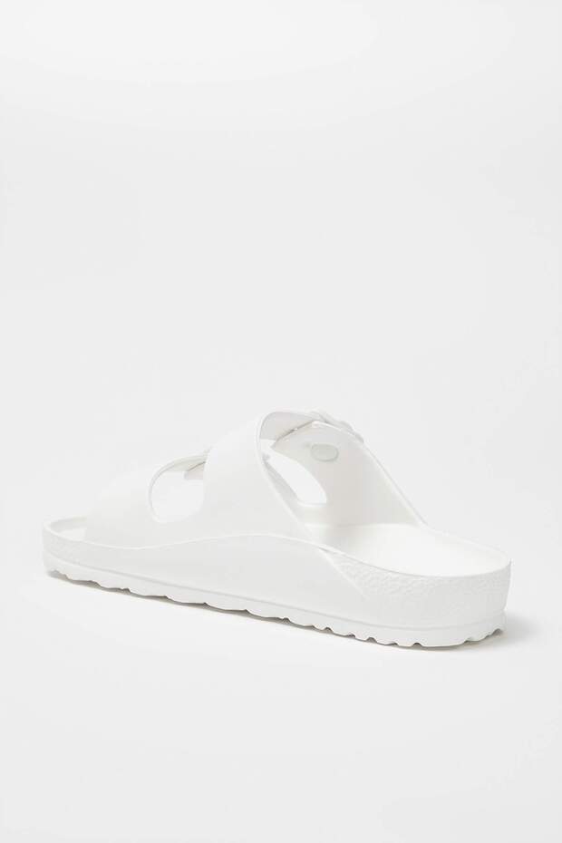 Weiße doppelt gestreifte Eva-Damenhausschuhe mit leichter Sohle TAKSS25TE00065 - 4