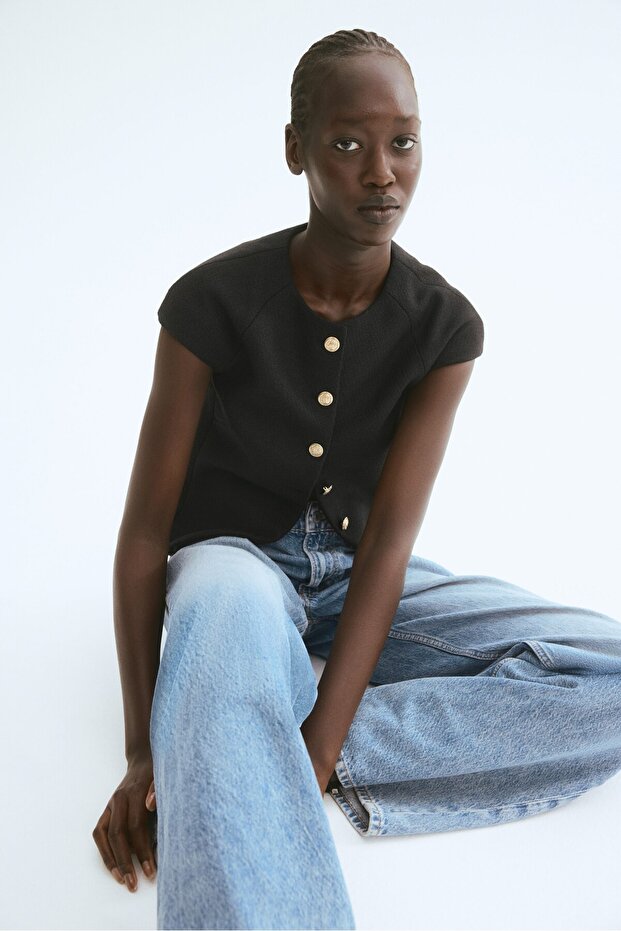 Önü Düğmeli Üst - 1