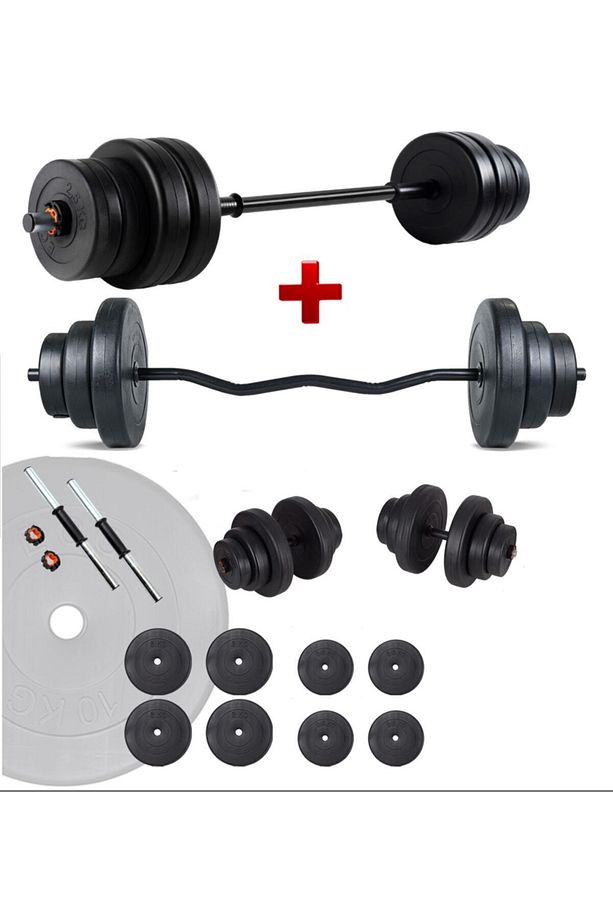 Spor 38 Kg Z Bar Halter Seti Ve Dambıl Seti Ağırlık Fitness Seti - 1
