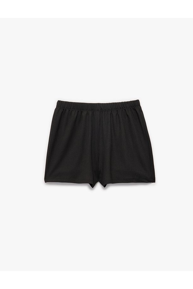 Bürümcük Kumaş Regular Fit Mini Şort - 4