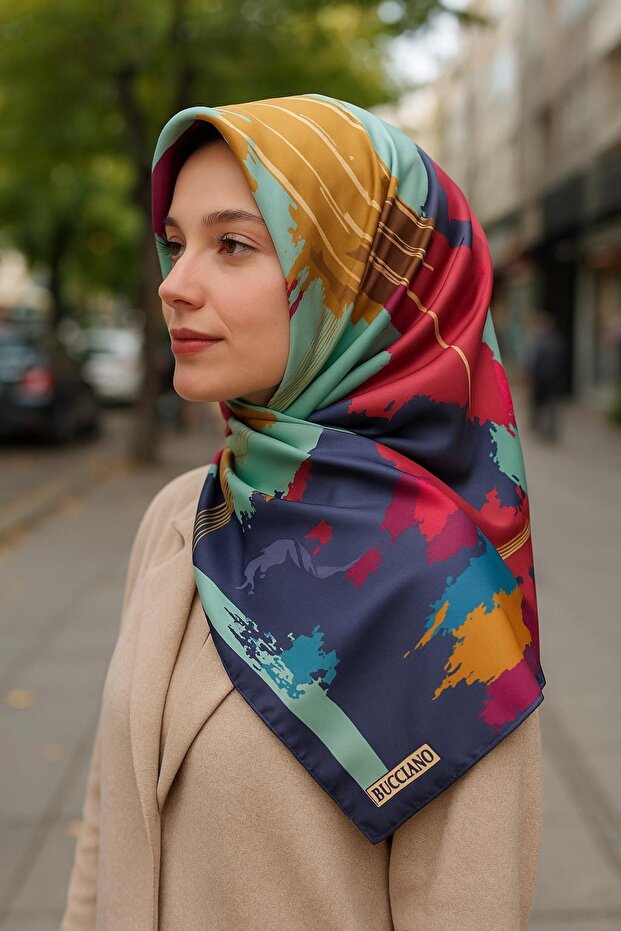 Bucciano Women's 100% Twill Silk Scarf