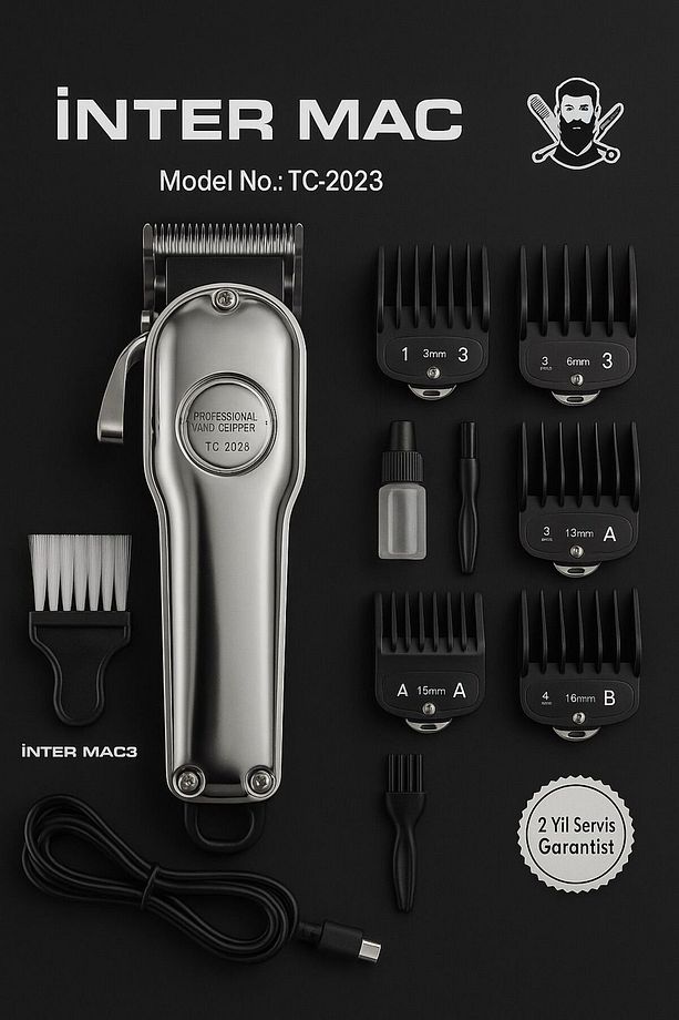 İnter Mac3 Tc-2023 Profesyonel Şarjlı Tıraş Makinesi Çoğunluğun Tercihi - 1
