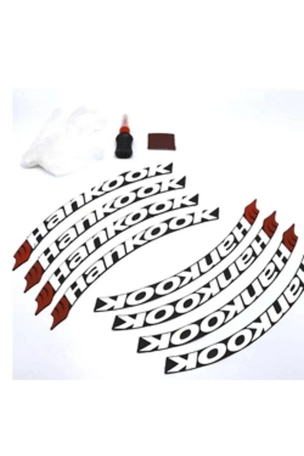 Motorsiklet Lastik Yazısı 4 Adet 2.5 Cm Sticker (MADE IN USA) ® Orijinal Ürün - 1