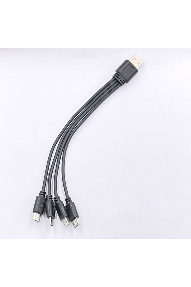 0.2m black 5V/2A USB 2.0 To Micro USB Splitter Cable 4 Port Micro Usb Cable Fast Charging Cord For A