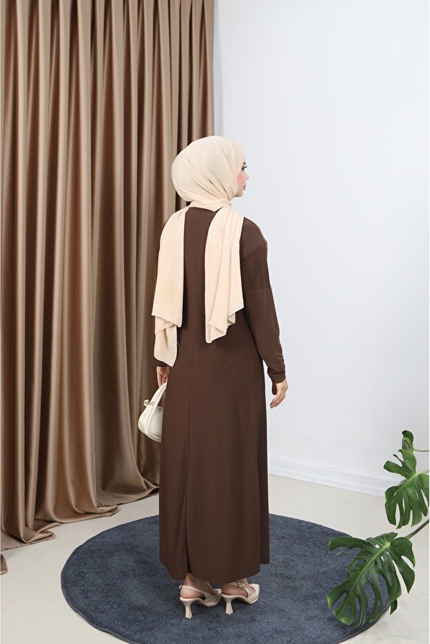 ZARAFET SANDY ELBİSE - 7