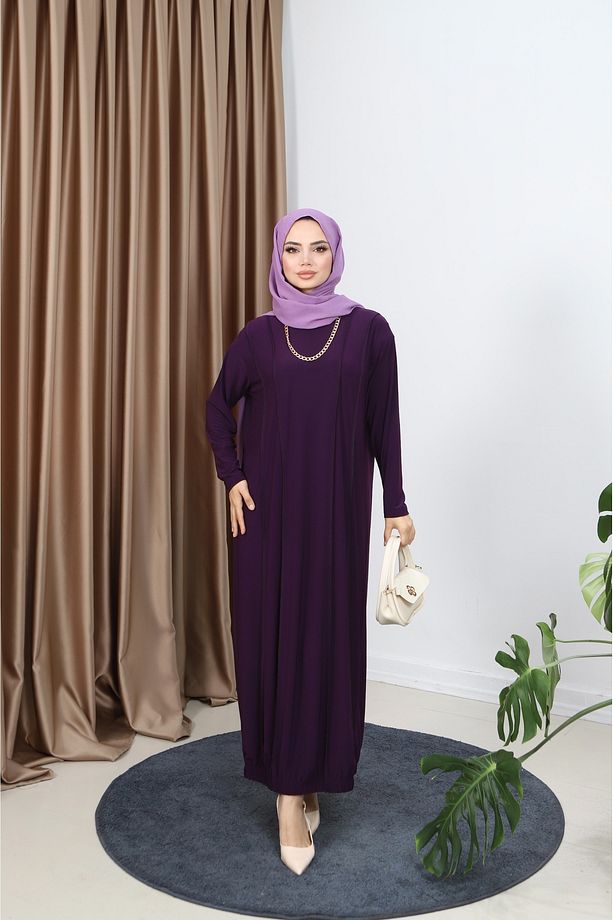 Önü Parçalı Sandy Elbise - 3