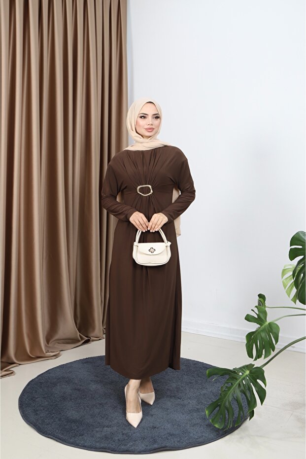 ZARAFET SANDY ELBİSE - 3