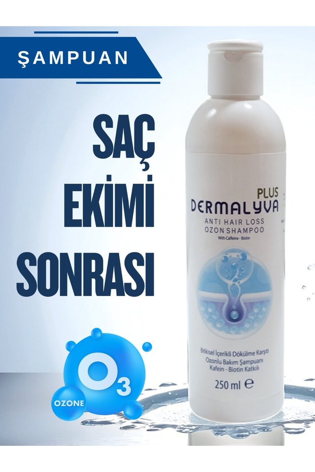 Shampoo after Hair Transplantation – Anti-Hair Loss with 15 Active Ingredients Ozone, Caffeine, Keratin, Biotin 250ml