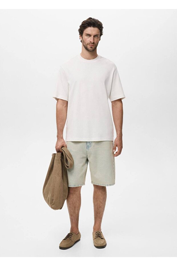 %100 pamuklu rahat kesim tişört - 2