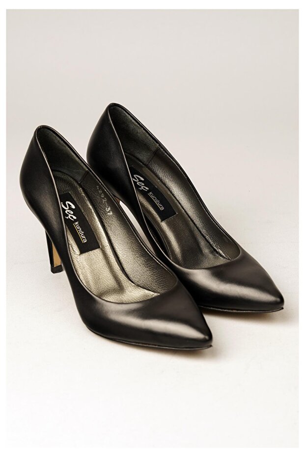 4292 genuine leather stiletto 9cm black