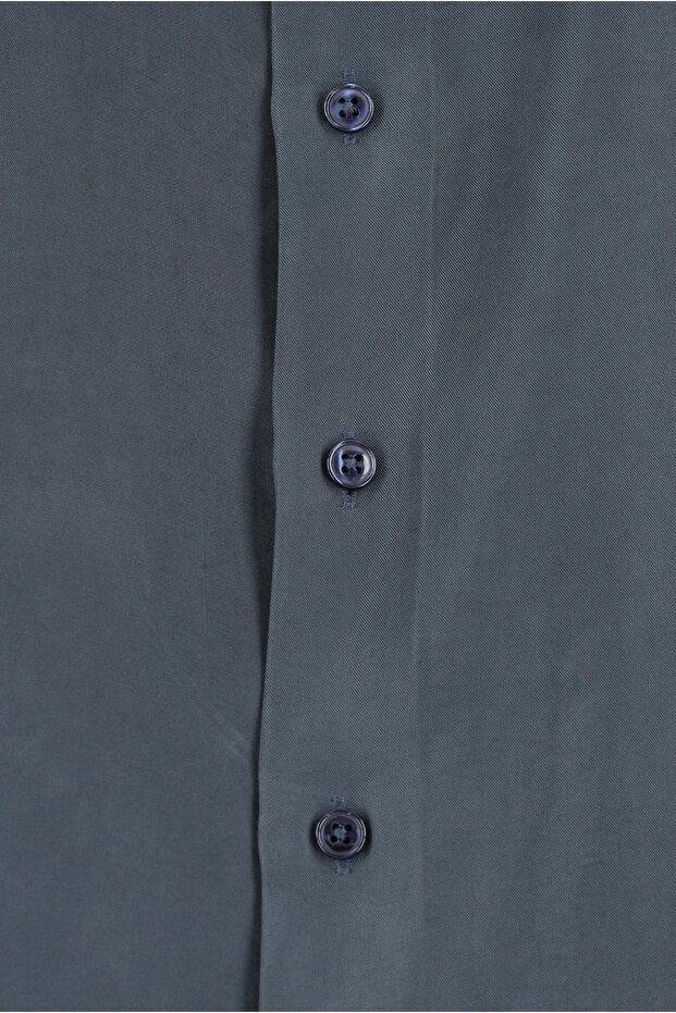 Uzun Kol Oversize Modal Gömlek - 3