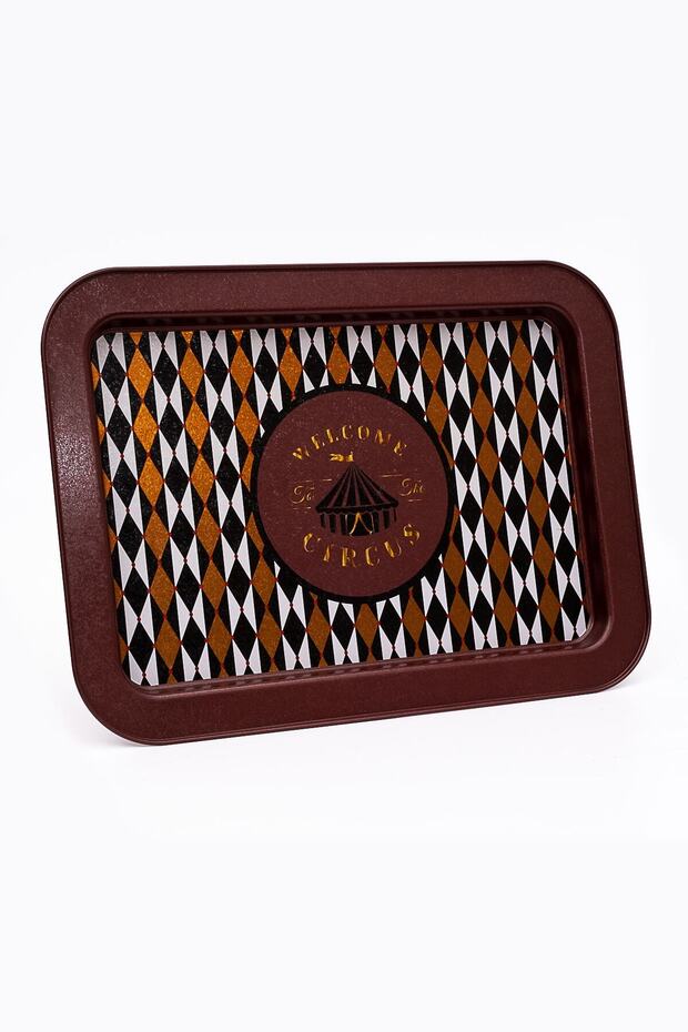 Ee169-t8 صينية مستطيلة بنقشة السيرك مقاس 32x43 سم - 3