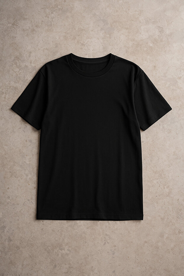 Kadın Pamuklu Basic Oversize T-Shirt - 1