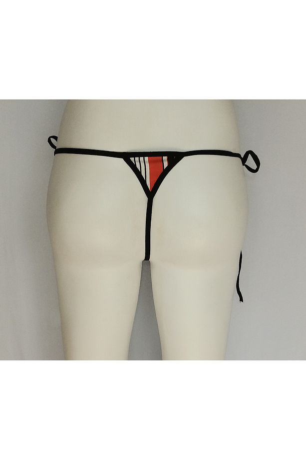 Asm1048 Kadın Renkli Pijama Desenli Nostalji String - 4