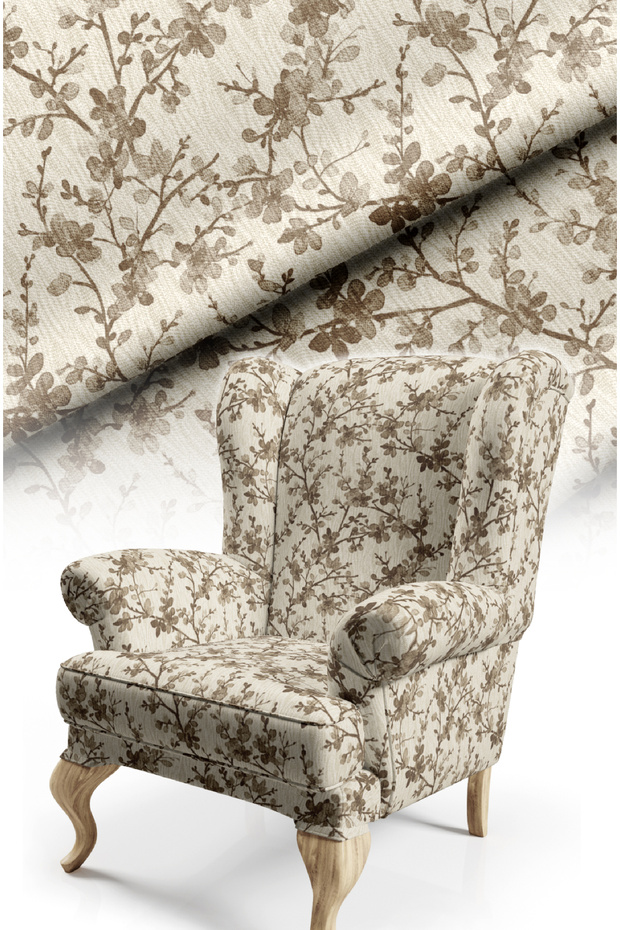 Classic Flower Patterned Digital Printed Upholstery Sofa Fabric