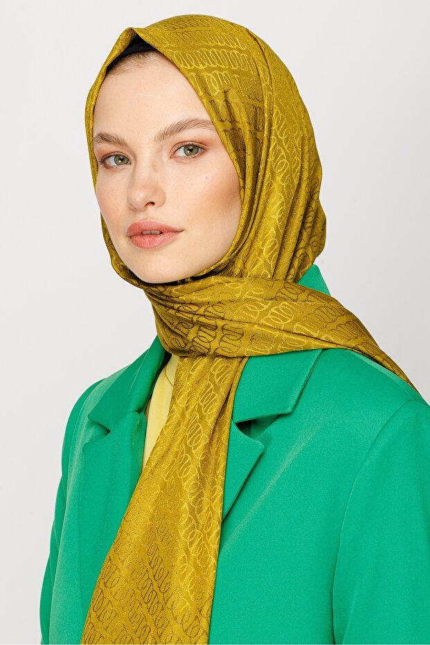 Forever Pattern Shiny Jacquard Shawl - 3