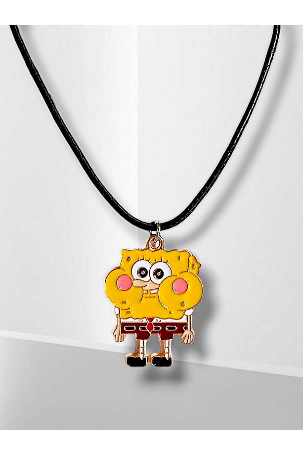Süngerbob Figür Temalı Kartlı Sünger Bob Kolye - Pirinç Uçlu Asansör Sistemli - 7