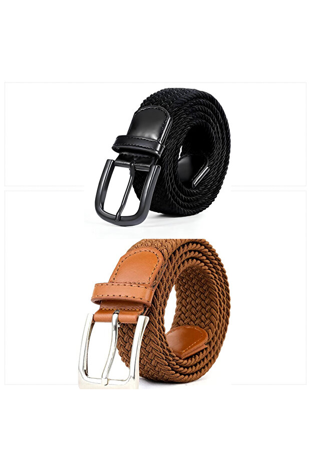 Men's Belt, (2 Pieces), Elastic