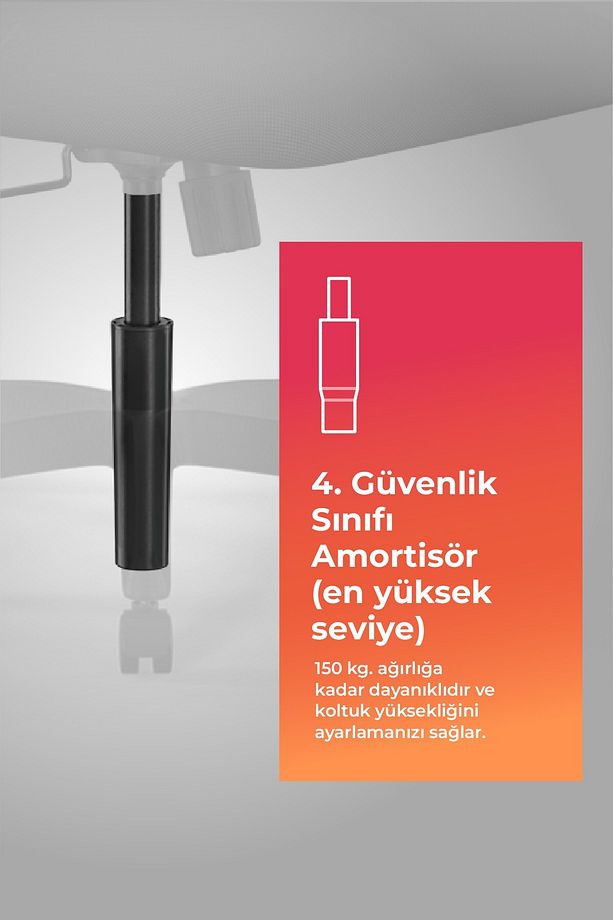 Ergolife Sit 8 Ergonomik Fileli Ofis Koltuğu / Çalışma Sandalyesi - Df.57.1.222 - 7