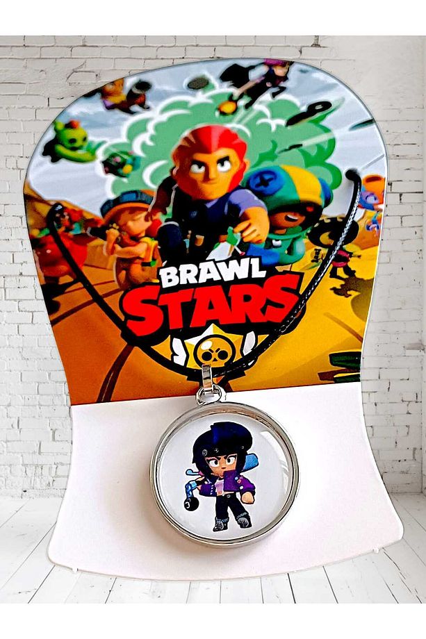 Brawl Stars Bibi Temalı Ayarlanabilir İpli Asansör Sistemli Kartlı Kolye - 4